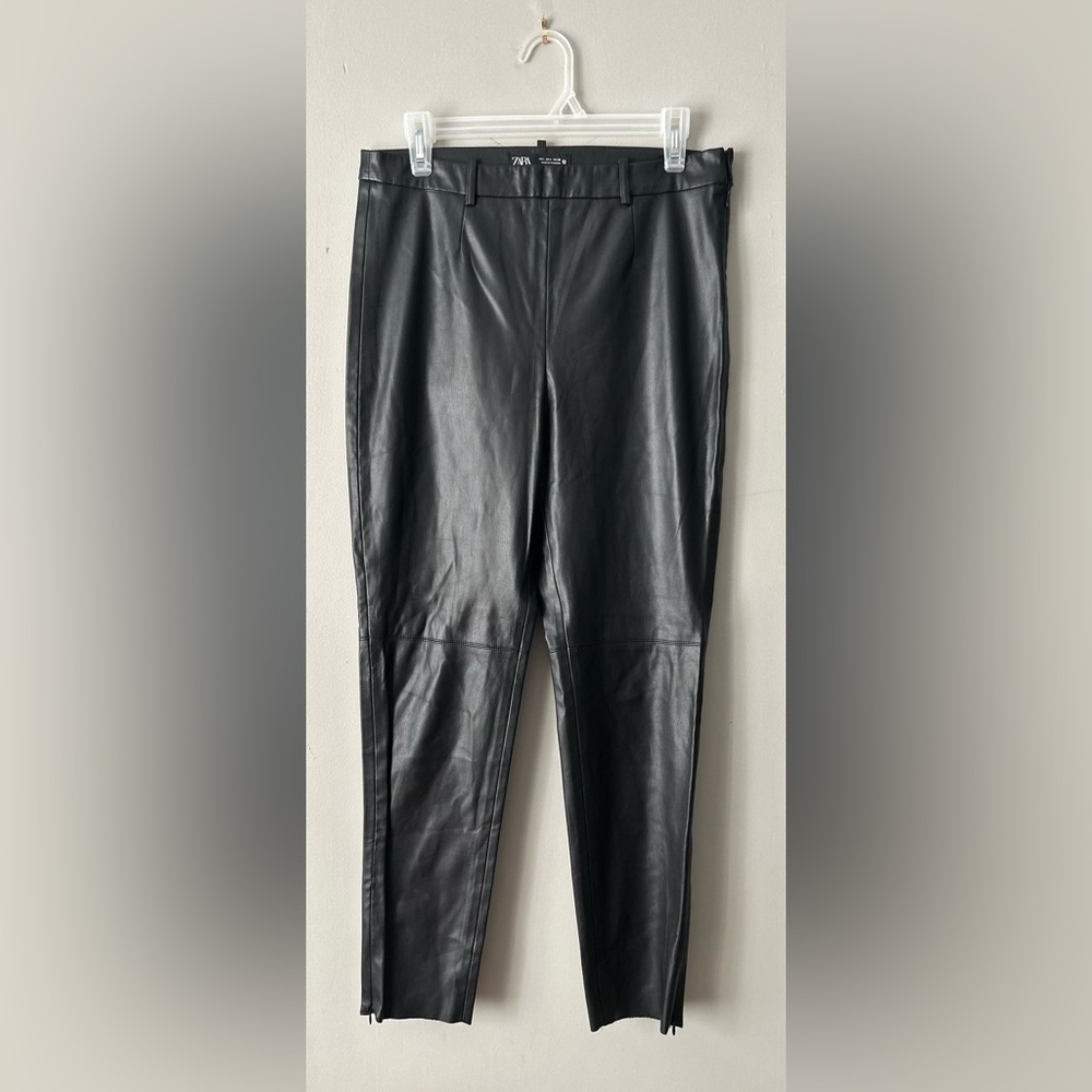 ✌️4 for $20✌️ Zara high waisted vegan leather cigarette pants - Picture 2 of 13